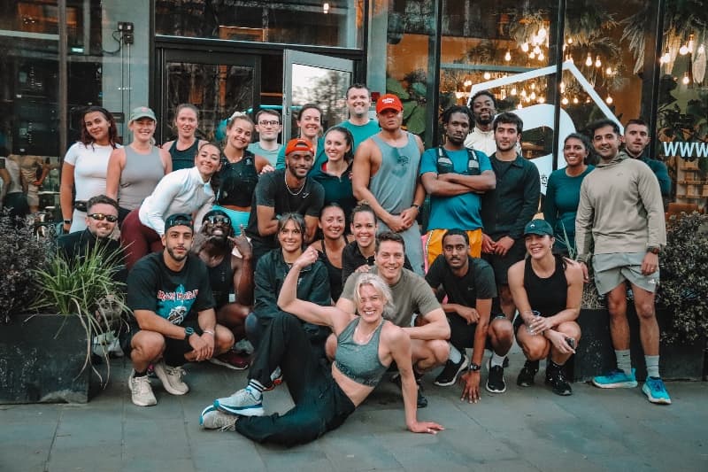 Rumble Run Club outside Dalston studio